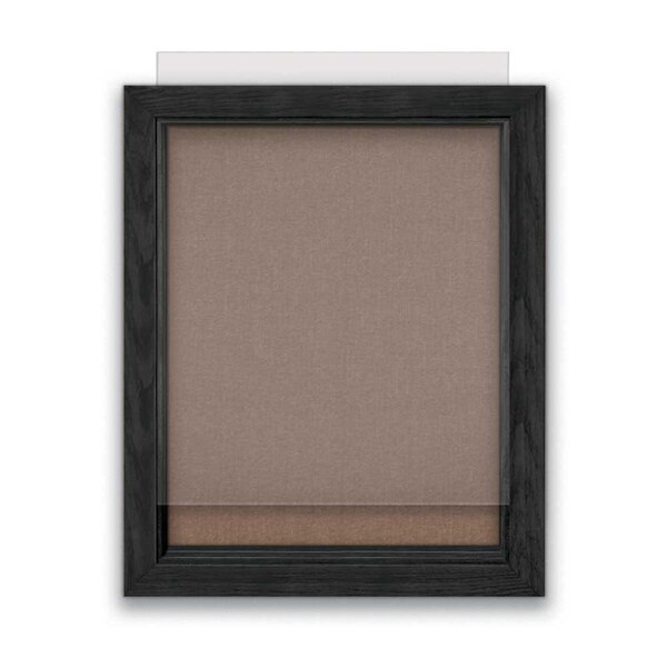 Indoor Enclosed Combo Board, 72"x36", Bronze Frame/Green & Black